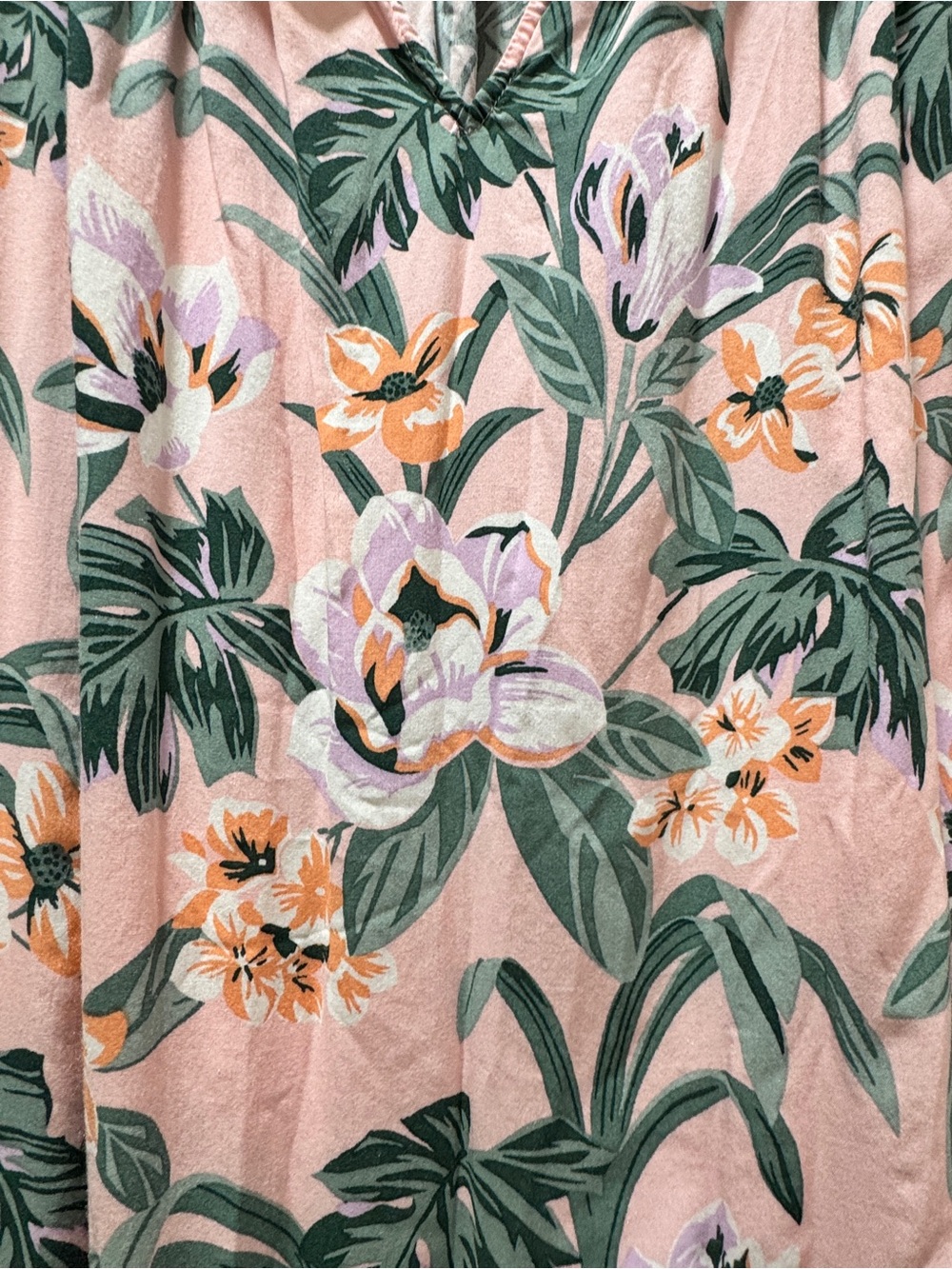LOFT Pink Tropical Floral Ruffle Midi Dress Belted Medium - Picture 2 of 3
